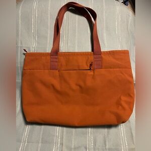 Vibrant Orange Canvas Tote Bag with Sturdy Handles